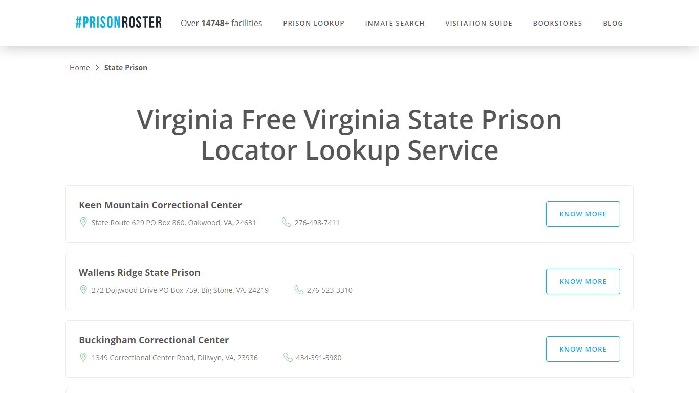 Virginia Free Virginia State Prison Locator Lookup Service